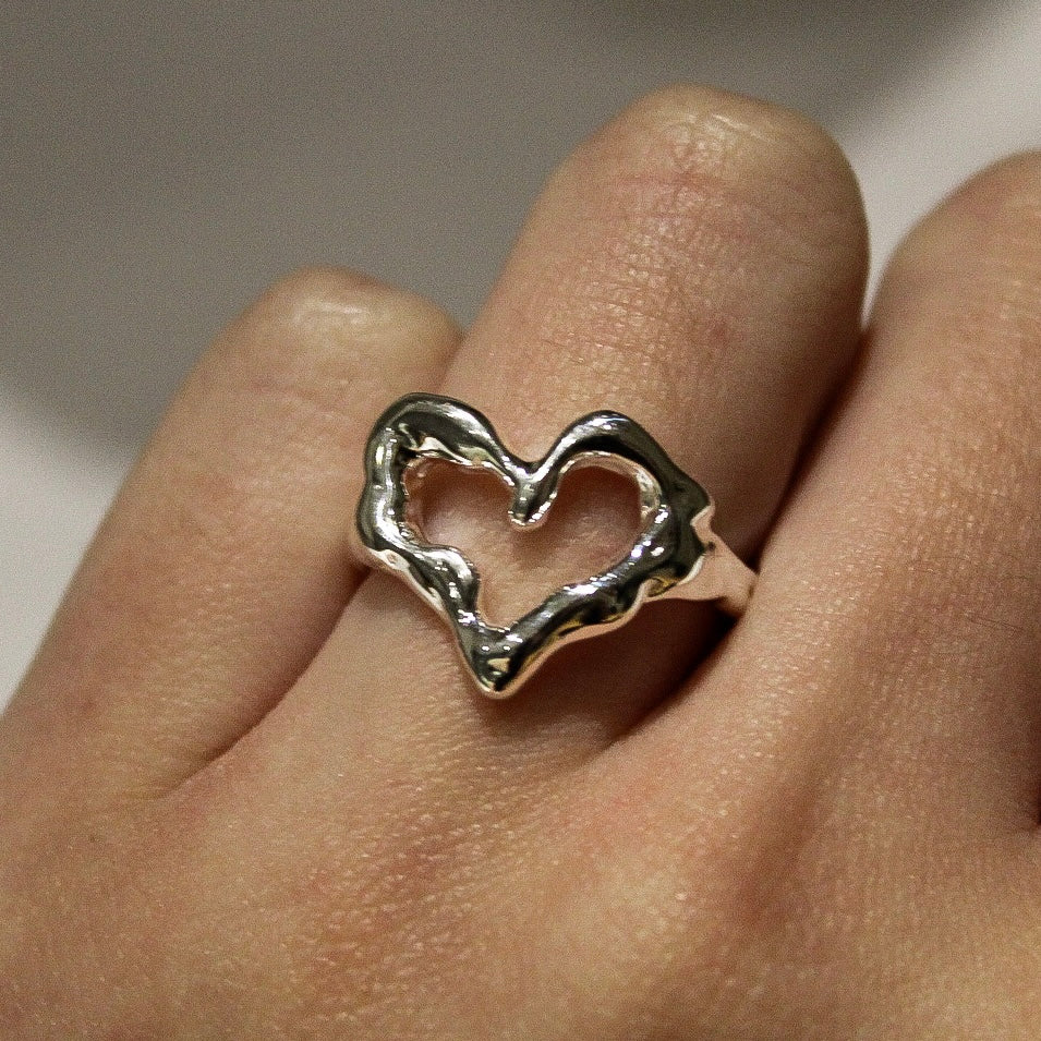 Melted Heart ring