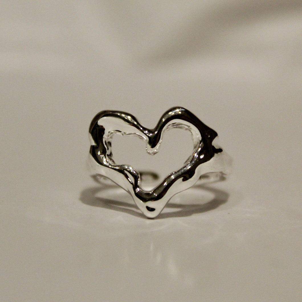 Melted Heart ring