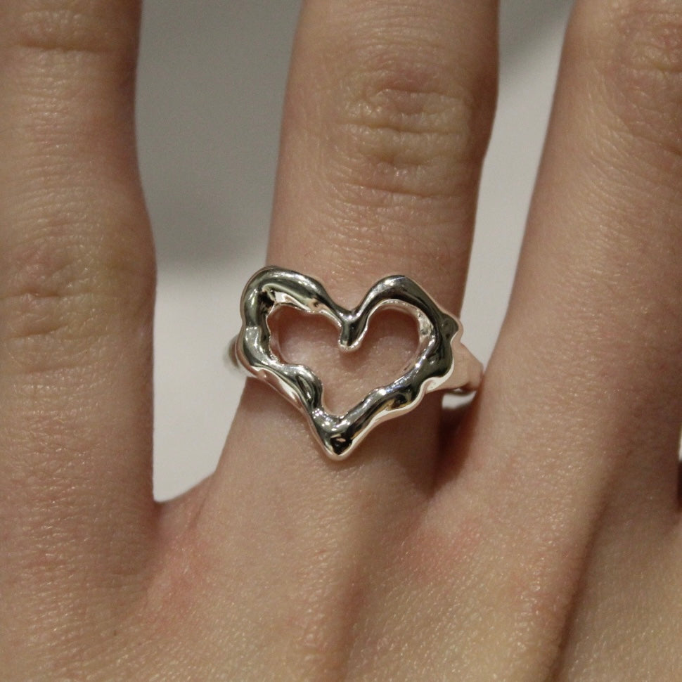 Melted Heart ring