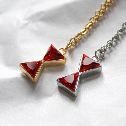 Natasha Red Hourglass necklace
